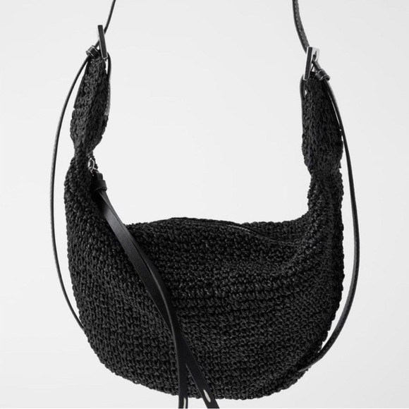 Zara Bags Zara Black Woven Crossbody Belt Bag Poshmark